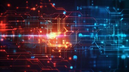 Obraz premium Abstract digital data background. Art can be used in the description of network abilities, technological processes, digital storages, science, education, etc. 