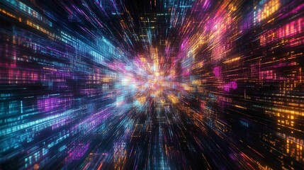 Obraz premium Digital background for tech, AI, data, audio, graphics, and more