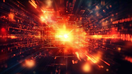 Obraz premium Digital background for tech, AI, data, audio, graphics, and more