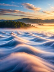 3D Render of Smooth Mist Waves