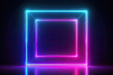 Experience a stunning vibrant square neon background animation, perfect for modern design projects and visual effects, delivered in high-definition quality for eye-catching results.