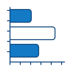 Obraz premium Chart Blue Icon. Business Statistics, Diagrams and Graphs Icon Editable Stroke Vector Illustration