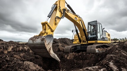 Fototapeta premium The Excavator in Action