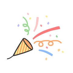 カラフルなクラッカーのイラスト