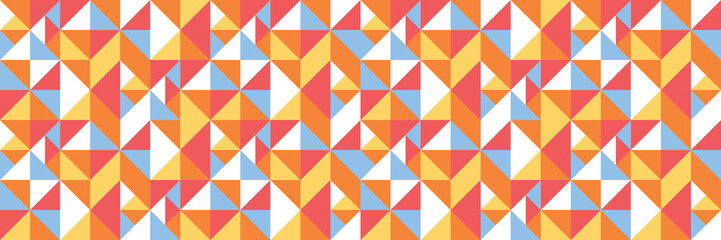 Geometric triangle background. Abstract seamless pattern. Banner. Vector illustration