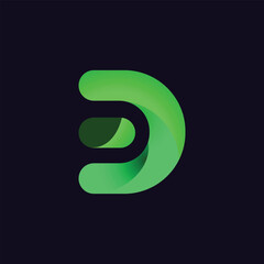 Initials D. DD logo design. Initial Letter Logo