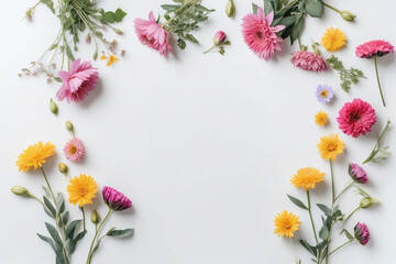spring flowers frame