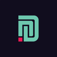 Initials D. DD logo design. Initial Letter Logo
