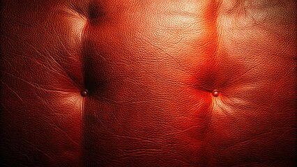 Fototapeta premium Sumptuous soft brown leather texture accented by an abstract red background, perfect for enhancing upholstered furniture and elevating fashion design aesthetics.