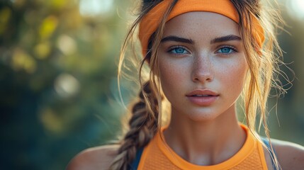 Portrait of a Woman with Blue Eyes