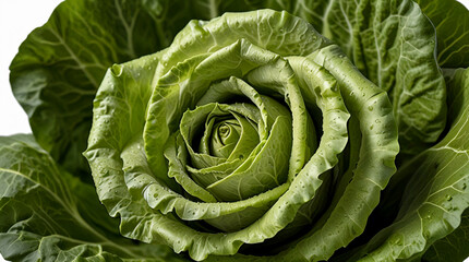 Fototapeta premium Close up of freshly harvested green butterhead lettuce