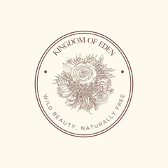 Hand Drawn floral Logo design for Boutique Brands