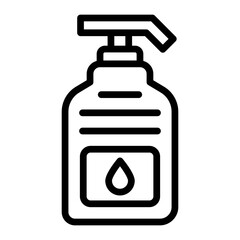 Body Wash Vector Line Icon Design