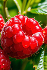 One big vibrantly juicy raspberry.