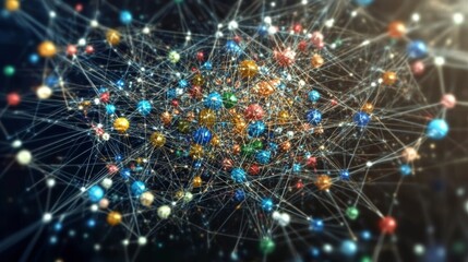 Exploring the Intricate Dance of Particles in an Abstract Molecular Network