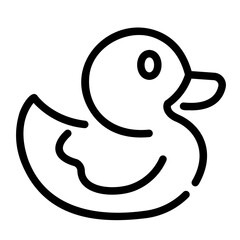 rubber duck Line Icon