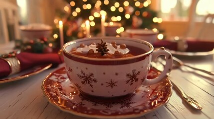 Cozy Festive Mug with Seasonal Delights Perfect for Holiday Gatherings
