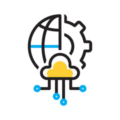 Vector multicolor icon for Digital transformation