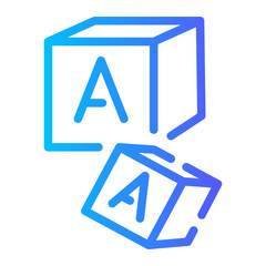block Line Gradient Icon