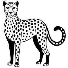 Fototapeta premium Cheetah creative vector design on a white background