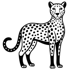 Fototapeta premium Cheetah creative vector design on a white background