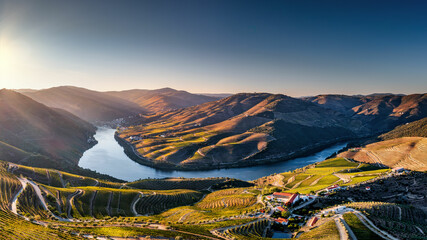 terraced Portuguese vineyards near Nagozelo do Douro © Jaro