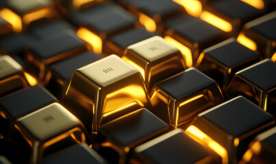 Futuristic Stock Market Chart with Glowing Data or Dynamic Financial Timeline for graphic background