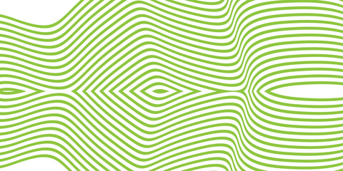 green line Abstract wavy background. Thin line on white.