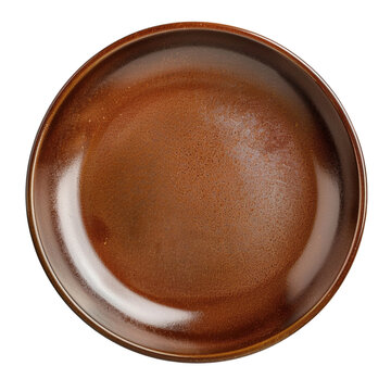 recommend clip art: Brown plate top view clip art