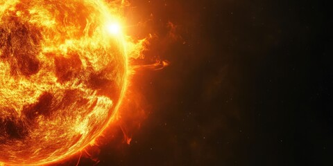 Obraz premium A Stunning Solar Flare and Its Effects on Earth