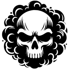 Smoky skull silhouette