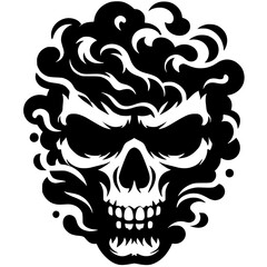 Smoky skull silhouette