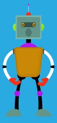 simple cartoon robot vector illustration