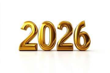 Bold and Modern 2026 in Golden 3D Style