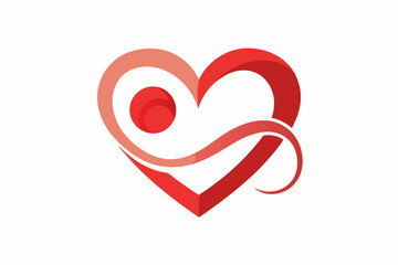 Abstract Happy valentines Day logo creative vector illustration  on a white background 