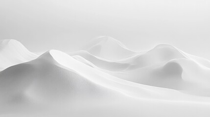 Obraz premium A white sandy desert with a few small hills