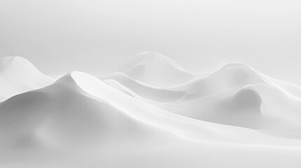 Fototapeta premium A white sandy desert with a few small hills