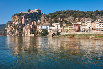 Historic village with medieval castle. Miravet, Tarragona. Catalunya, Spain