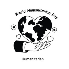 Humanitarian  concepts outline style illustrations stock illustration