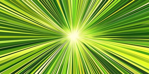 Obraz premium Green sunburst glitter sparkles rays lights abstract background.