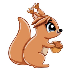 Woodland animals squirrel