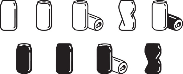 soda can icon vector illustration black line