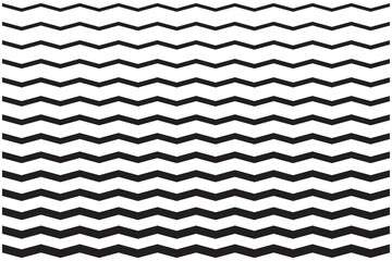 Regular black and white zigzag chevron pattern, seamless zig zag line texture abstract geometry background