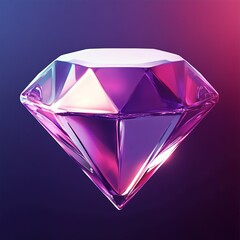 3D Diamond Icon: Precious Gem Illustration Logo