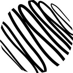 Hand drawn doodle line round