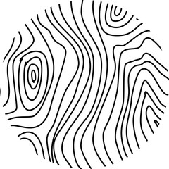 Hand drawn doodle line round