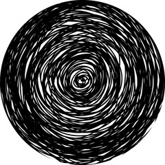 Hand drawn doodle line round