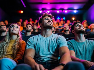 Engaged Audience Watching Performance in Theater Seats