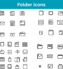 Folder Icon Line File Management Icon Organizational Tools Icon Creative Resources Icon Vector