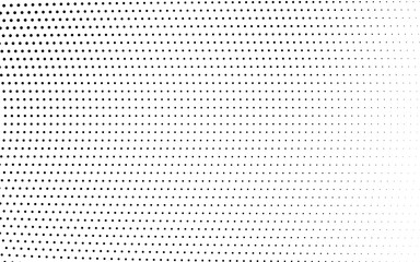 Abstract halftone wave dotted background. Futuristic twisted grunge pattern, dot, circles. Vector modern optical pop art texture for posters, business cards, cover, labels mock-up, stickers layout